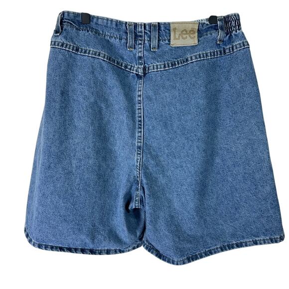 Lee Blue Denim Shorts Size 18M Elastic Waist High Rise Classic Fit - Picture 2 of 6